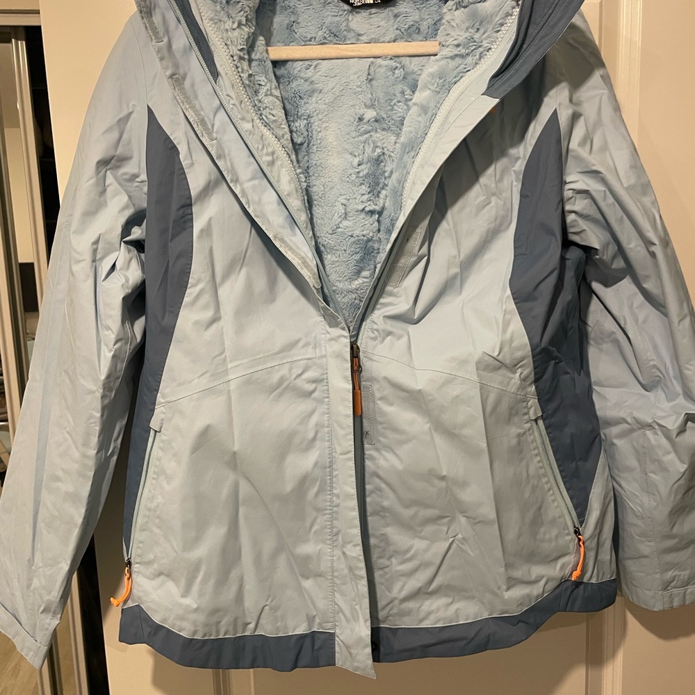 Light Blue Women's Insulated North Face Jacket